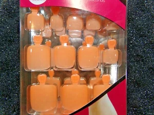 Nadeco Toe NAILS Glue ON - Jelly Neon Orange - Picture 1 of 2