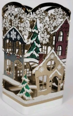 1 BATH & BODY WORKS GOLD VILLAGE SCENE GENTLE FOAMING HAND SOAP SLEEVE HOLDER - Image 1 of 4