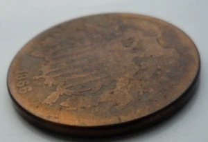 NICE TONE AND COLOR+++! - 1866 TWO CENT PIECE -NICE!! - Picture 1 of 4