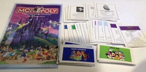Monopoly 2001 Disney Ed Full Set Deeds, Show Time & Magic Moment Cards Rule Book - Picture 1 of 2