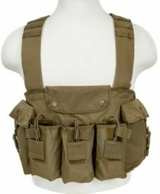 Rifle táctico VISM 6 cargadores plataforma de pecho chaleco campo de tiro trabajo de caza bronceado Foto 1 de 4