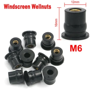 1X/5X/10X For Yamaha Screen Windscreen Wellnuts Well Nuts M6 6mm replacement - Picture 1 of 8