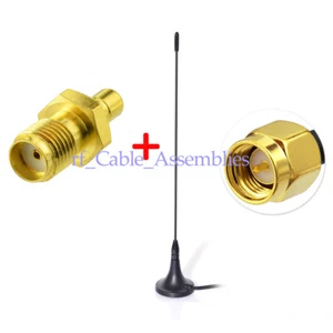 DAB Aerial Antenna Mag Magnetic Mount 4m &SMA/ SMB Adapter for Digital Car Radio - Picture 1 of 6