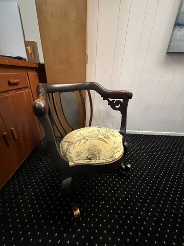 Antique 1800 Empire Style Mahogany Rocking Chair 30"x29"x30' Cover