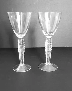 Juego de 2 copas de vino SASAKI 9" en patrón Cleopatra descontinuadas en 1999 - Imagen 1 de 6