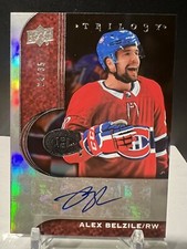 Alex Belzile 2020-21 Upper Deck Trilogy Rookie Renditions Auto /35 Canadians