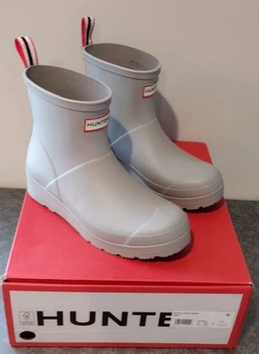 HUNTER Women's Play Short Rain Boots Zinc Grey Womens Sz 8 M NIB - Image 1 of 2