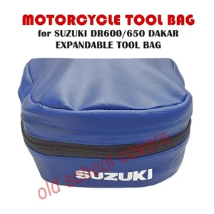BORSA ATTREZZI PER SUZUKI DR600 DR650 DAKAR ESPANDIBILE BLU MARSUPIO - Foto 1 di 2