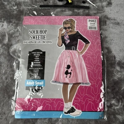 Sock Hop Sweetie 50's Poodle Skirt Grease Halloween Costume Women’s S 2-4 New - Image 1 of 4