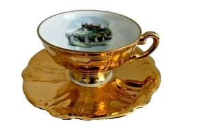 Vintage Gold PM Moschendorf AS Bavaria Wurzburg Tea Cup and Saucer - Bild 1 von 7