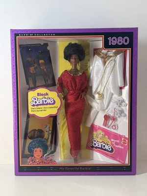 Barbie Collector Reproduction 1980 My Favorite Barbie Black Barbie Doll 2009 - Image 1 of 3