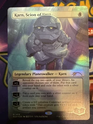MTG Karn, Scion of Urza *RAINBOW FOIL* Secret Lair Li'l'est Walkers 1419 NM - Image 1 of 2