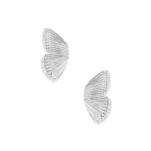 Pendientes de ala de mariposa cinco y dos Dani enchapados en plata - Imagen 1 de 2