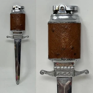Vintage Lighter ATC Super De Luxe Deluxe On Sword Knife Dagger Letter Opener - Picture 1 of 12