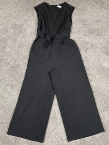 Calvin Klein Jumpsuit Womens 6 LBD Classic Event Slimming Belted Minimal Preppy - Picture 1 of 11