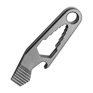 Titanium Pry Bar Pendant Crowbar Bottle Opener Keychain Outdoor EDC Multi Tool - Picture 1 of 9