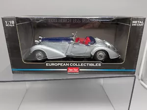 Sun Star 1939 Horch 855 Roadster Cabriolet Argento / Blu 1/18 In OVP F13 - Foto 1 di 8