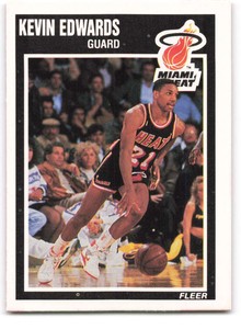 1989-90 Fleer #81 Kevin Edwards NM-MT RC Rookie Heat  ID:279323