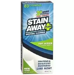 Stain Away Plus Professional Strength Denture Cleanser, 8.10 oz - Picture 1 of 3
