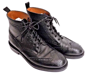 Aquatalia Savino Wingtip Made in Italy leather boots - Men's size 9 M - Picture 1 of 19