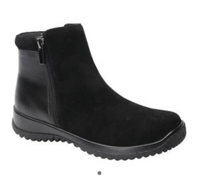 Drew Kool, Womens Shoe, Black Suede Ankle Boots Bootie Size 10.5W NEW - Image 1 of 4