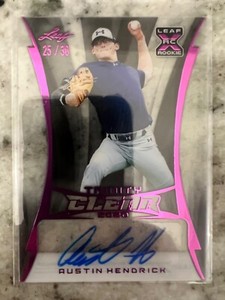  Austin Hendrick 2020 Leaf Trinity Clear #CA-AH1 Auto Purple 25/30 Auto