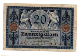 BILLETE DE 20 MARCOS MUY FINO DE ALEMANIA 1915 PICK-63 - Imagen 1 de 2