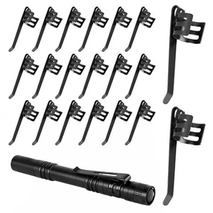 20 Stück Edelstahl Taschenlampe Clip Ersatz Tasche Stift Taschenlampe Clip - Bild 1 von 7