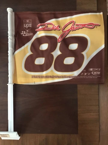 Dale Jarrett (#88) 15 1/2" x 11" Car Window Flag - 2 Sided Heavy Duty Fabric Cover