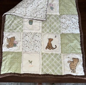 Vintage klassische Winnie Puuh Bettdecke Babydecke Plüsch Eeyore - Bild 1 von 10
