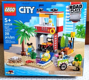 NIB LEGO® City Beach Lifeguard Station ATV 60328 includes Road Plate RETIRED - Picture 1 of 6