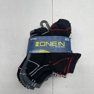 Zonein Multicolored 15 Pack Low Cut Socks Youth Boys Size 6-8 New - Picture 1 of 4