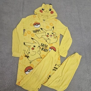 Pokemon Pikachu One Piece Romper Pajamas Youth 14 / 16 - Picture 1 of 19