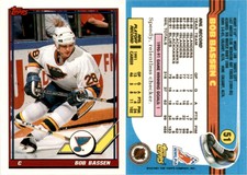 1991 Topps Hockey Card 51 BOB BASSEN ST LOUIS BLUES