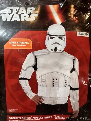 Disney Star Wars Stormtrooper Muscle Shirt Costume Adult Standard Size Mens - Image 1 of 3