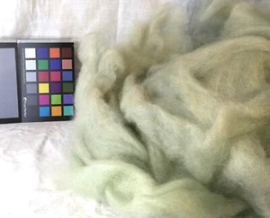 Romney variegated sea foam green wool roving spinning weaving felting fiber arts - Picture 1 of 2