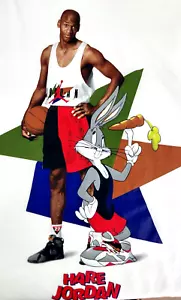 Camiseta blanca de baloncesto Nike vintage Michael Jordan Hare Bugs Bunny XL 23 pecho - Imagen 1 de 3