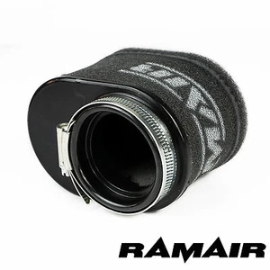 Ramair 52mm ID Performance Motorcycle - Twin Layer Race Foam Oval Pod Air Filter - Picture 1 of 4