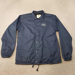 Vans Mens Jacket Large Blue Varsity Baseball Lightweight Worker Outdoor Lined - Picture 1 of 11