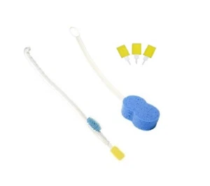 Long Reach Bathing Set - Toe Wash & Bath Sponge - Disability Bathing/Shower Aid - Picture 1 of 5