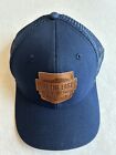 SKI THE EAST BORN FROM ICE Wool Blend Trucker Hat Cap Adjustable Canvas Navy