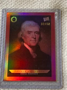 2024 Piezas del Pasado Edición 1800 Thomas Jefferson Rojo #B-117 32/50 - Imagen 1 de 3