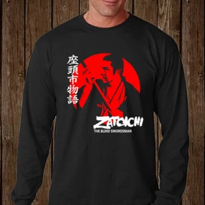 Zatoichi El Espada Ciego Japón Espada Manga Larga Negra Camiseta Talla S-2XL - Imagen 1 de 1