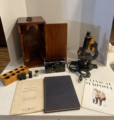 Rare Vintage AO American Optical Spencer Microscope and Assessories #39881 - Image 1 of 4