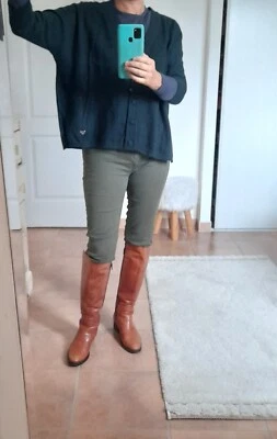 Gilet ORFEO  . Taille unique.  0k 38. Vert sapin. Coupe loose. - Photo 1/4