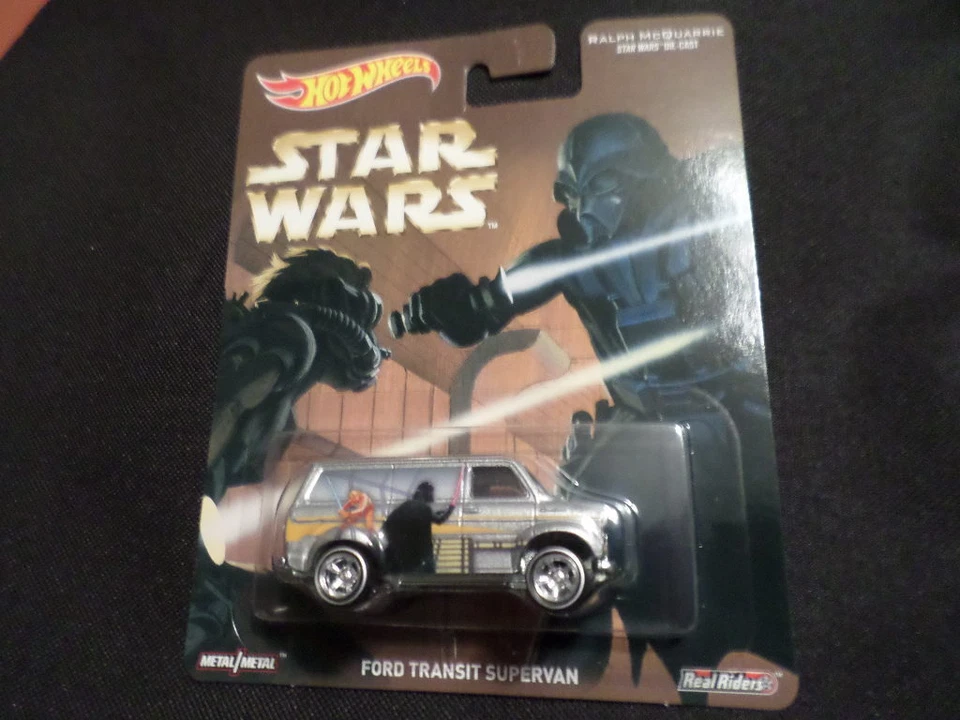 2016 风火轮星球大战 HW HOTWHEELS 福特 Transit SUPERVAN 银色 VHTF 罕见 — 第 1/1 张图片