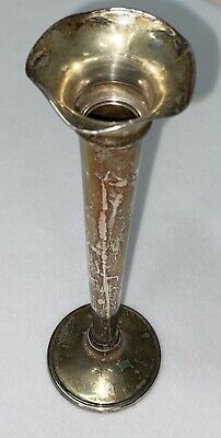 B&M Sterling Silver Trumpet Shaped Weighted Flower Vase 7  62 Grams • 10.50$