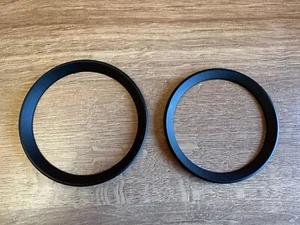 COPRI ANELLO BADGE ANTERIORE + POSTERIORE NERO OPACO BMW SERIE 3 4 F30 F32 SURROUND - Foto 1 di 3