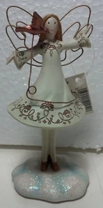 Russ Berrie Spirit of the Angels Wackelfigur mit Vogel ca. 5" #22051 Karton - Bild 1 von 6