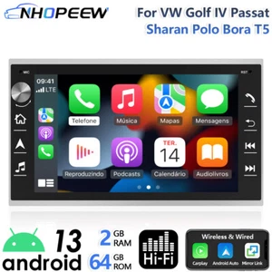 2+64GB CarPlay Android Autoradio GPS Navi RDS Für VW Polo 9N Golf 4 T5 Passat B5 - Bild 1 von 13